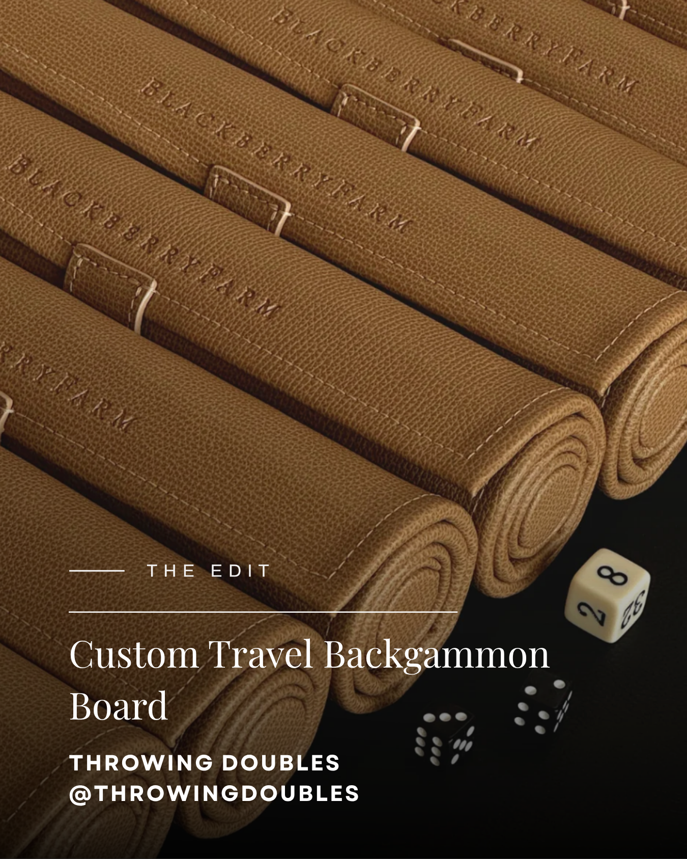 Custom Travel Backgammon Board from Throwing Doubles