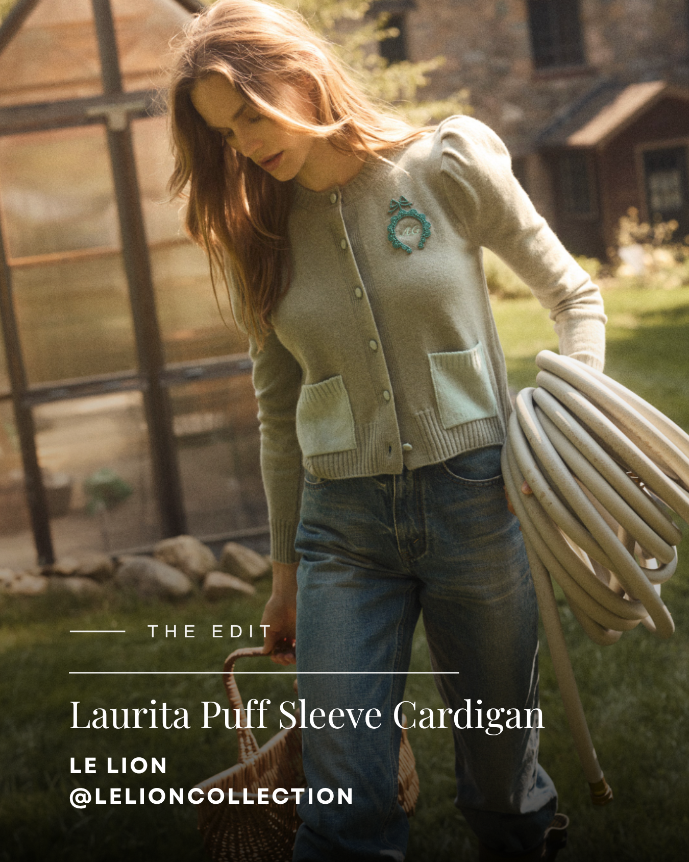 Le Lion Laurita Puff Sleeve Cardigan